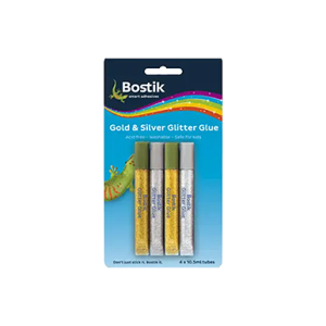 Gold & Silver Glitter Glue 4 X 10.5ml