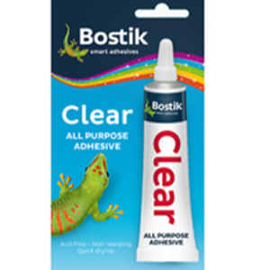 Clear Adhesive 25ml B/Card