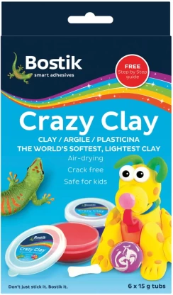 Crazy Clay 6 X 15g Assorted Colours