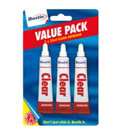 Clear Adhesive Value Pack 3 X 25 ml